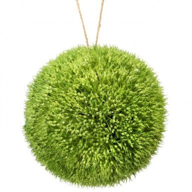 6-inch plastic barley ball toy with a natural beige color.