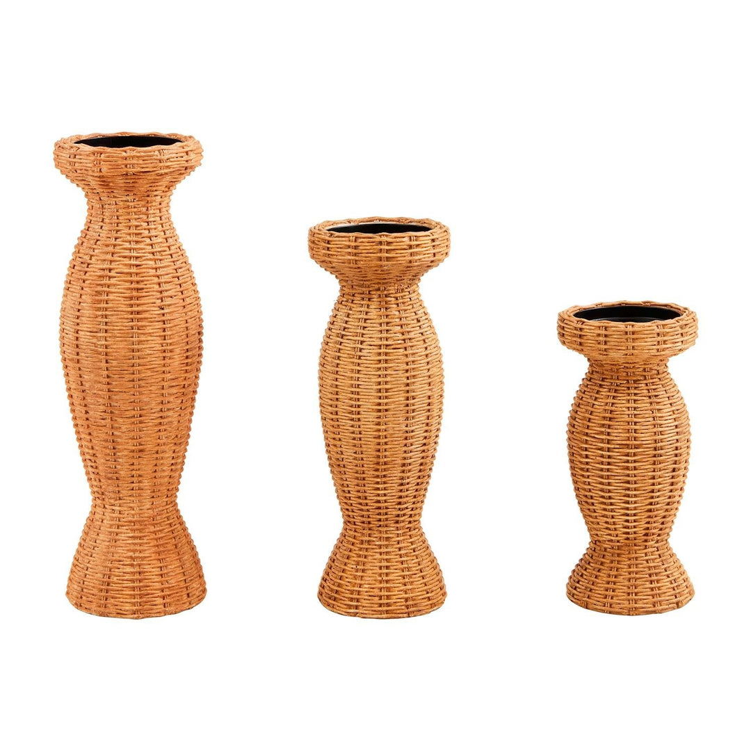 Resin Woven Candlesticks