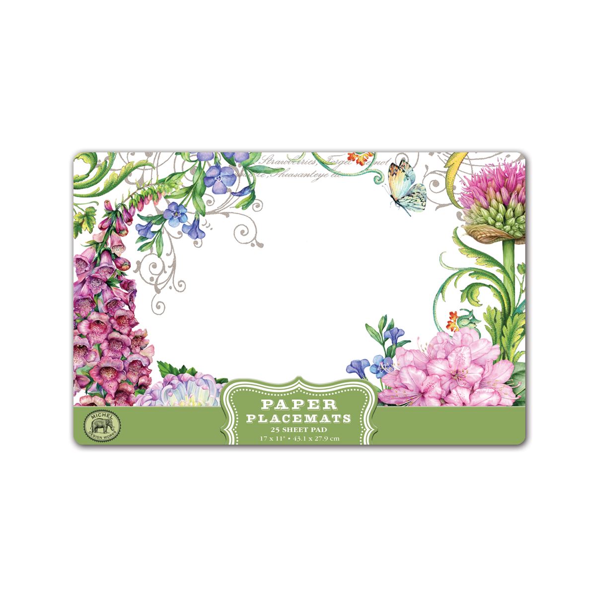 Fall Harvest paper placemat with soy-based ink featuring a seasonal leaf pattern on heavy tear-off pad.
