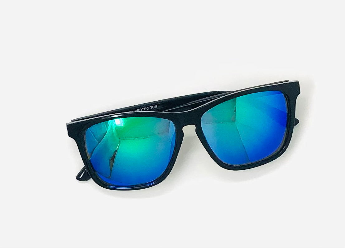 Classic bright tinted sunglasses with a classic fit frame in assorted colors offering UV400 protection.