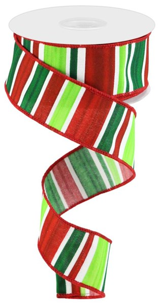 1.5"X10yd Multi Width Horizontal Stripe Ribbon