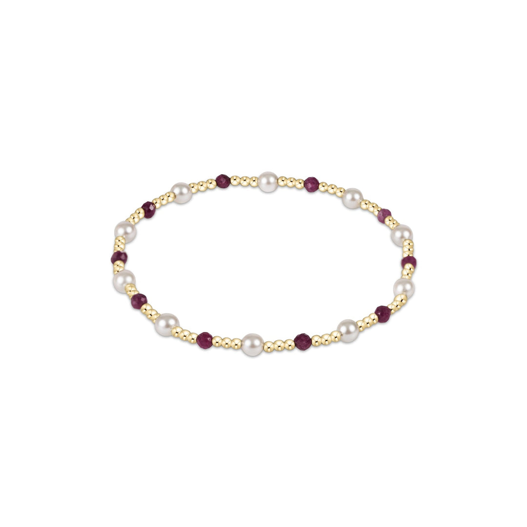 Pearl Sincerity Pattern 4mm Bead Bracelet