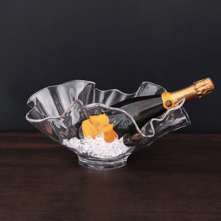 VIDA Acrylic Bloom Wine Bucket Clear