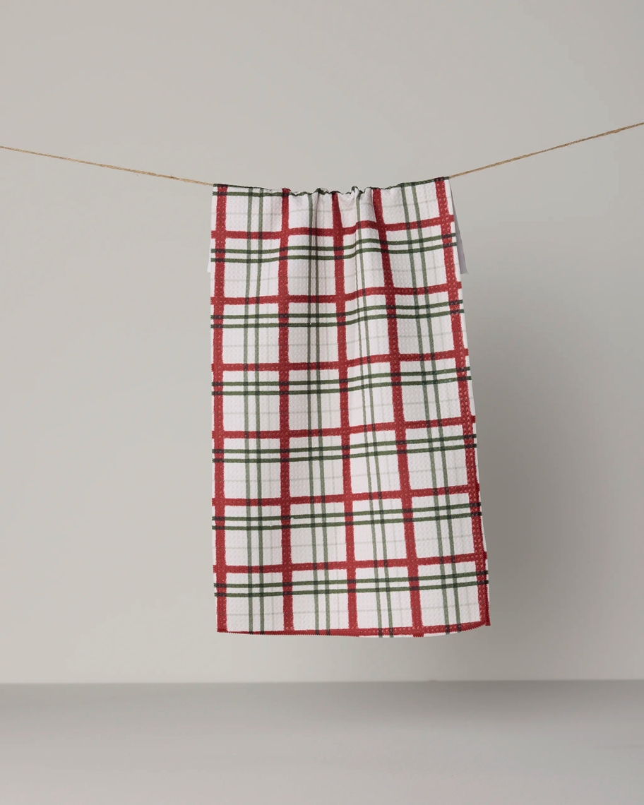 Mini Towels Ribbon Plaid