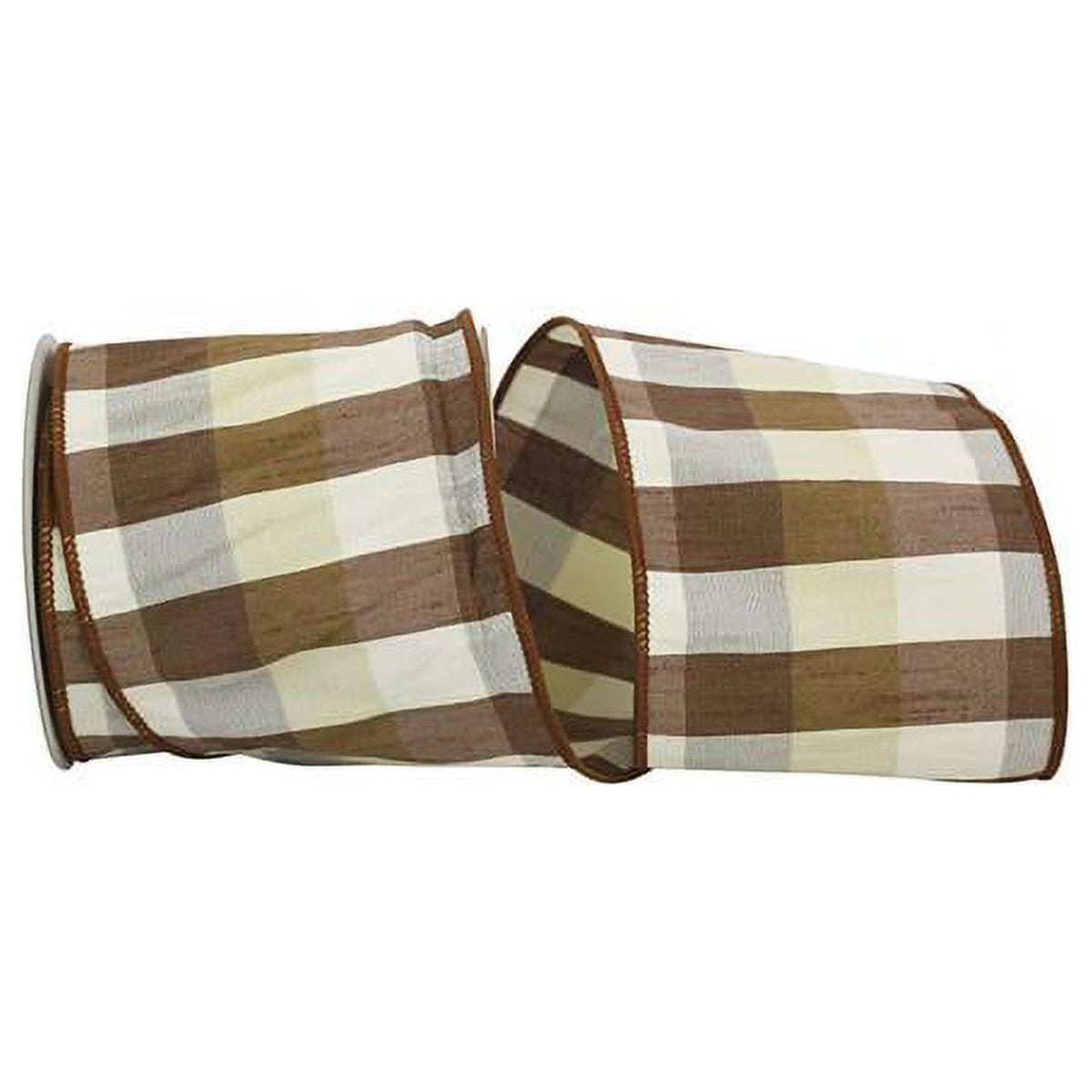 Multi-colored Dupioni ribbon with wired edge in a multi-color pattern.