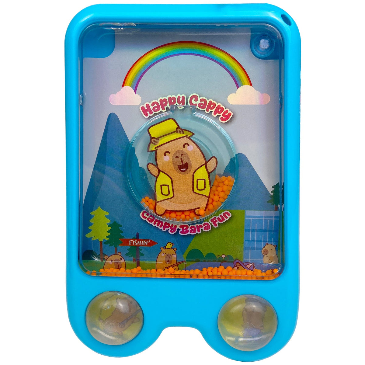 Capybara Water Games: a pocket-sized toy featuring capybaras playing in water.