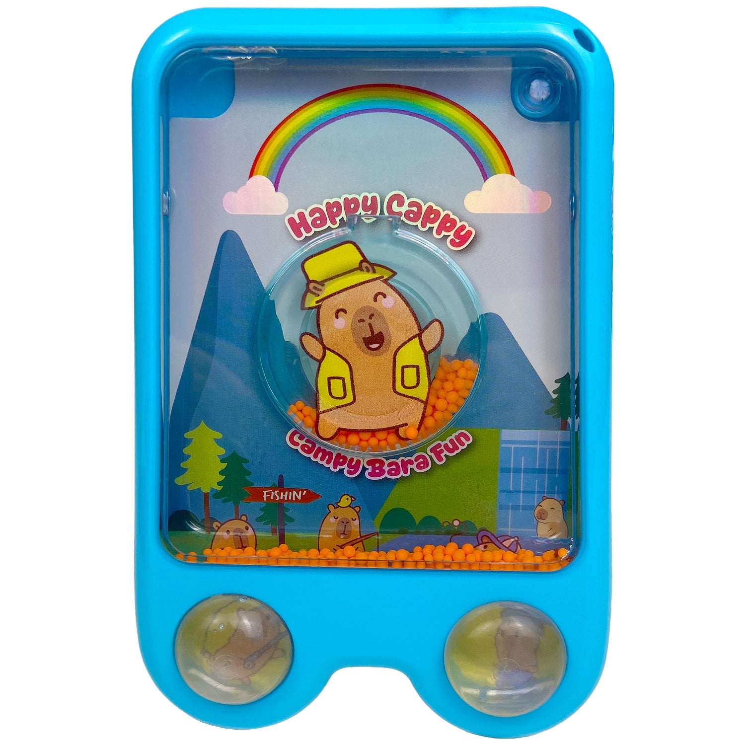 Capybara Water Games: a pocket-sized toy featuring capybaras playing in water.