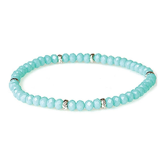 Silver accent mini crystal bracelet with stacked versatile design