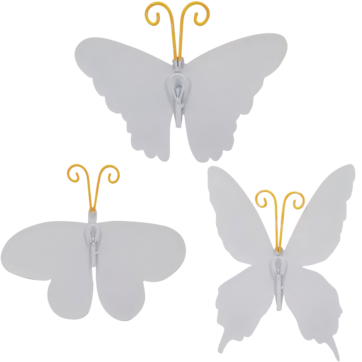 Blooming Butterflies stake featuring a colorful butterfly silhouette with detailed wing patterns on a natural background.