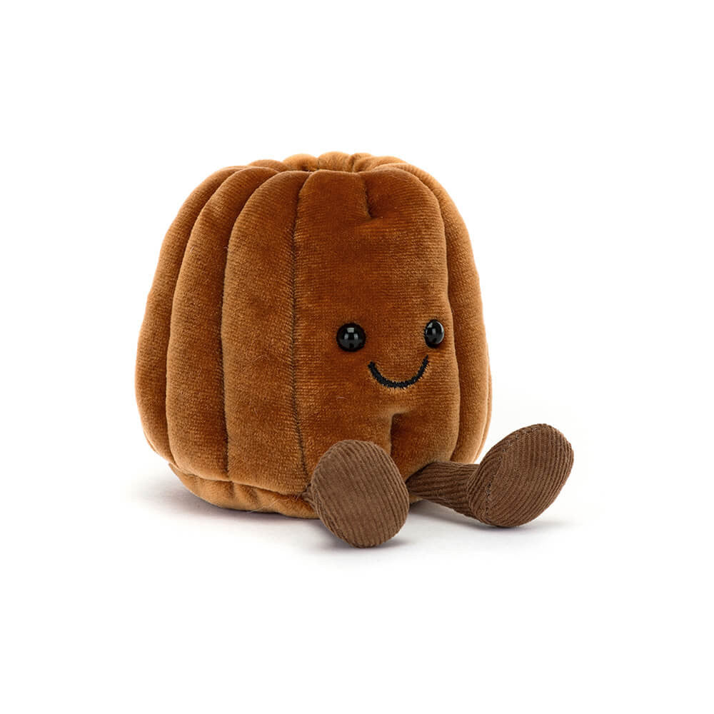 Amuseables Carole Canelé plush toy in beige polyester with a sitting silhouette and hard eye.