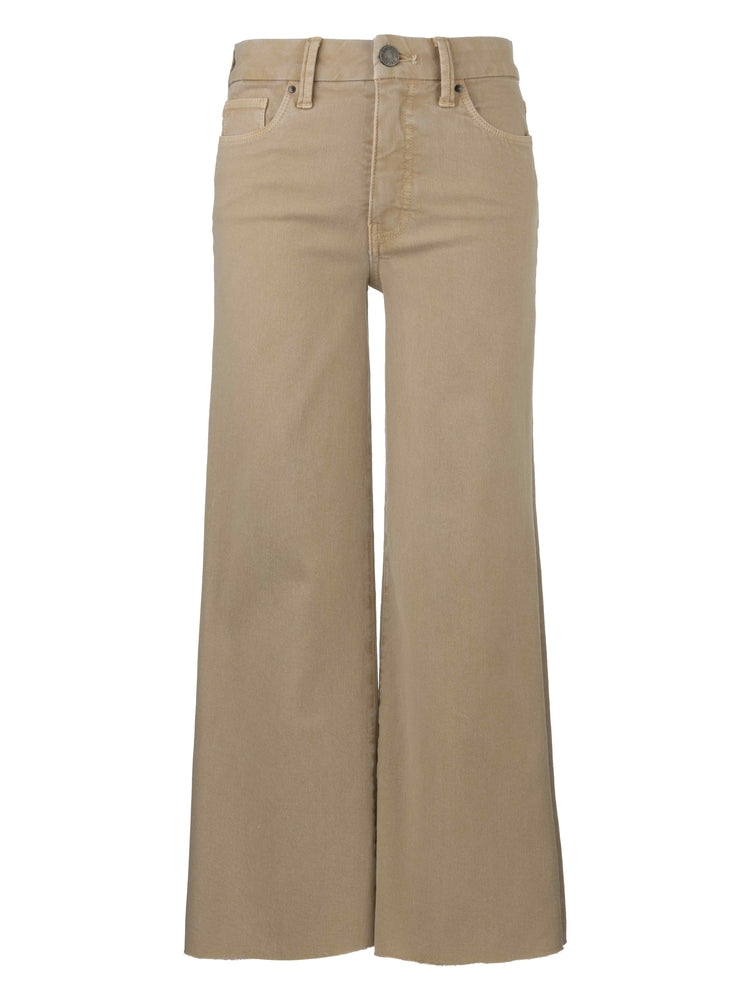High-rise wide-leg jeans in faded watery wash with Fab Ab front pockets