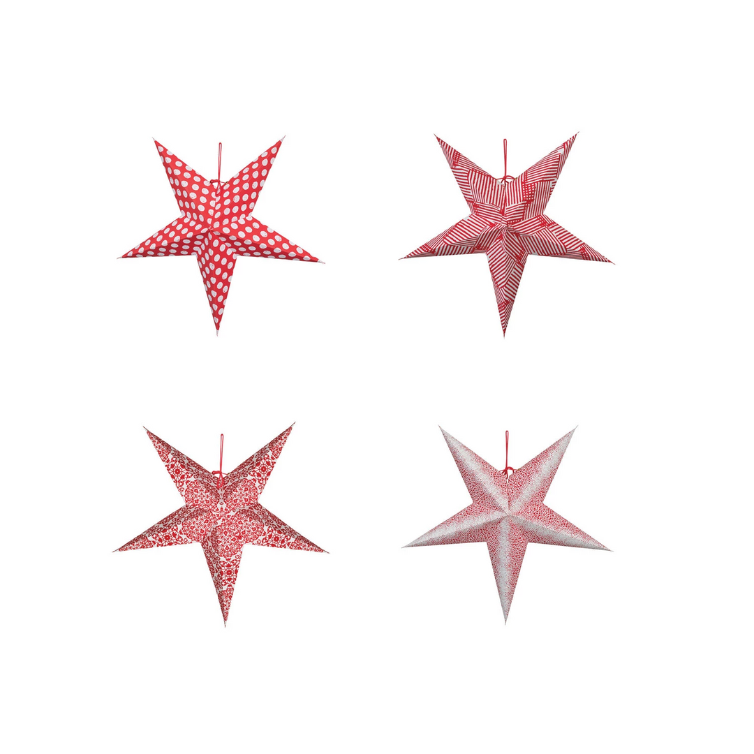 5-Point Printed Paper Star Ornament