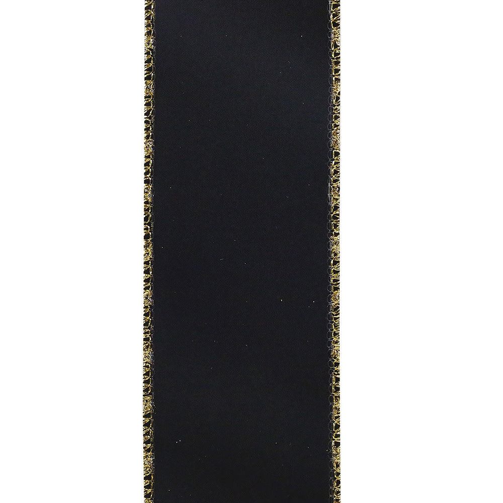 2-1/12 Inch Roccoco Jewel Gold-Silver Wired Edge Ribbon
