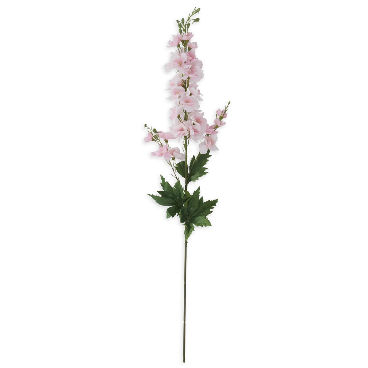 36-inch Delphinium stem with realistic fabric petals on a wire structure