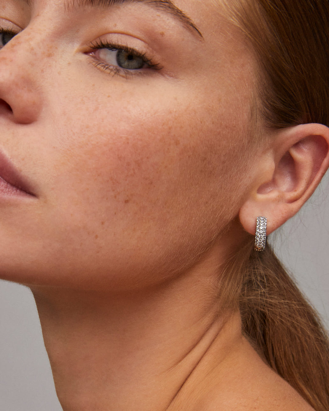 Mikki Pave Huggie Earrings