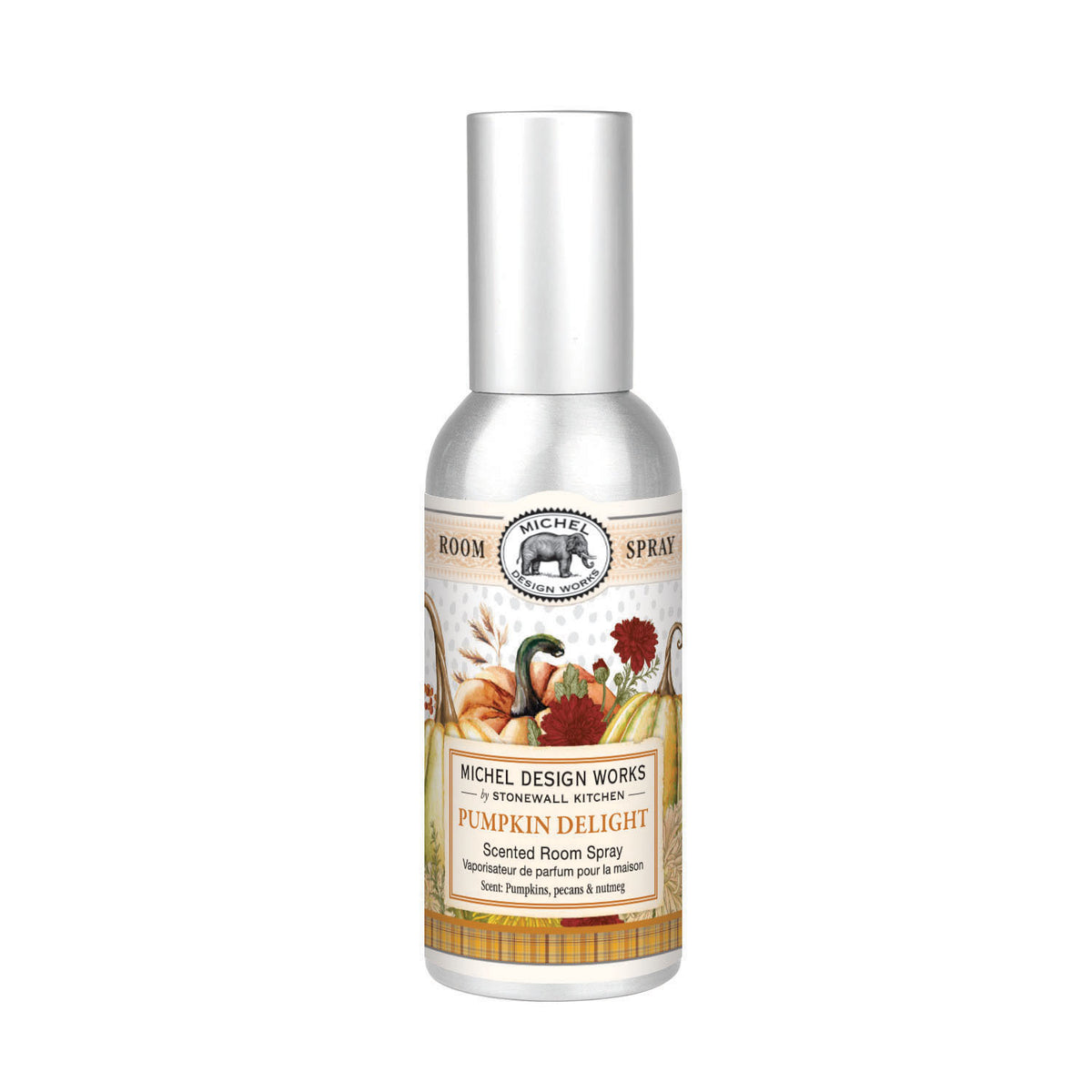 Pumpkin Delight room spray bottle with pump dispenser