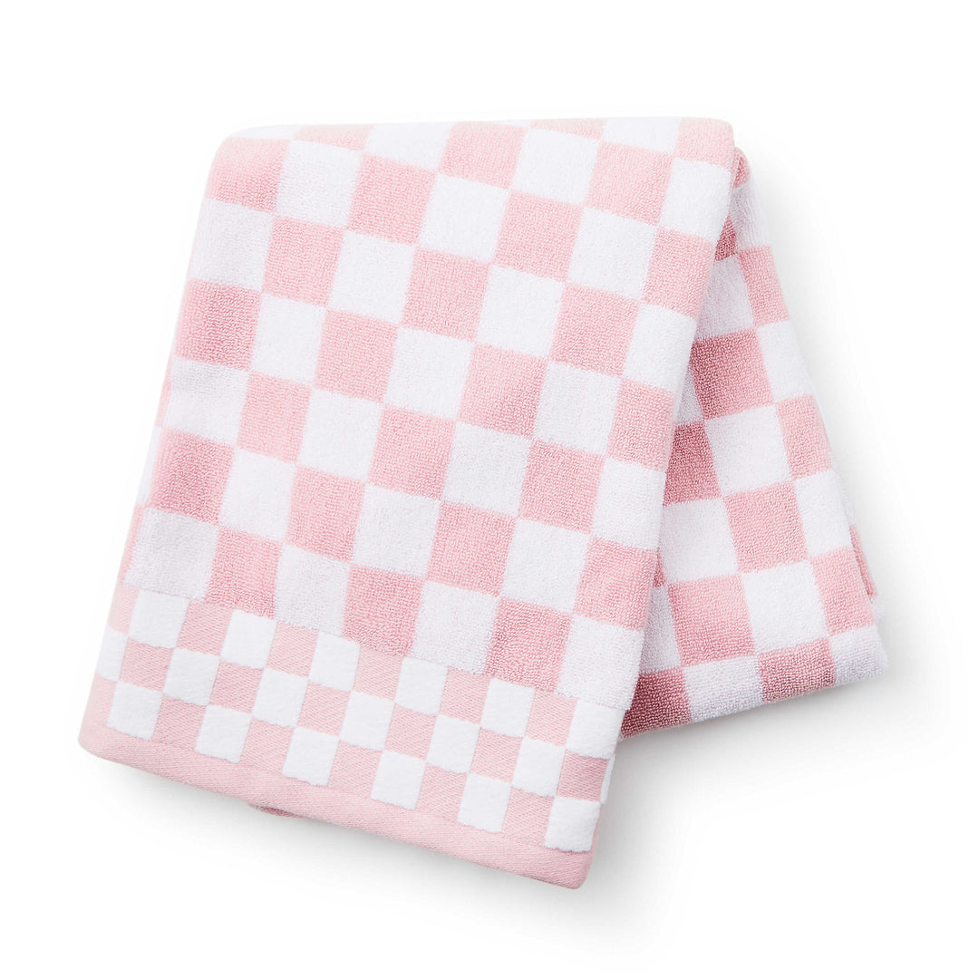 Rosy Check Bath Towel