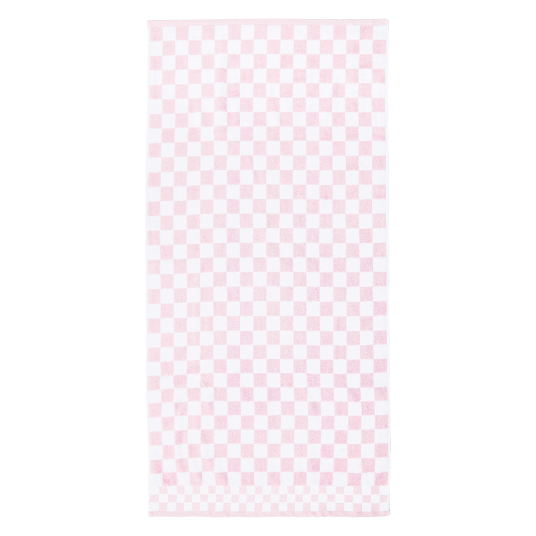 Rosy Check Bath Towel