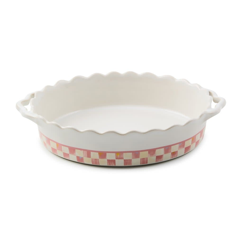 Check Everyday medium oval stoneware baker in pink with white speckles