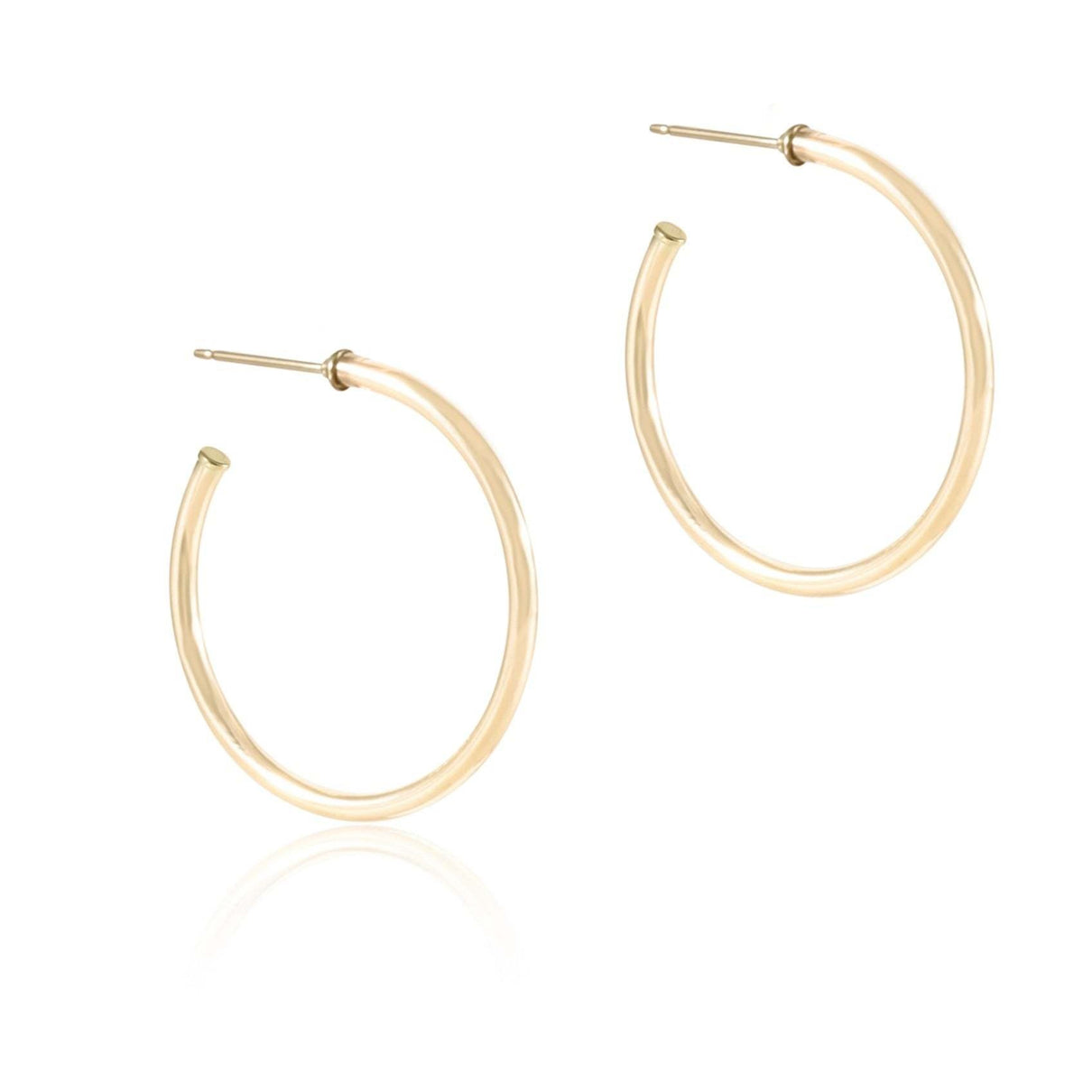 Round gold-filled hoop earring with smooth finish