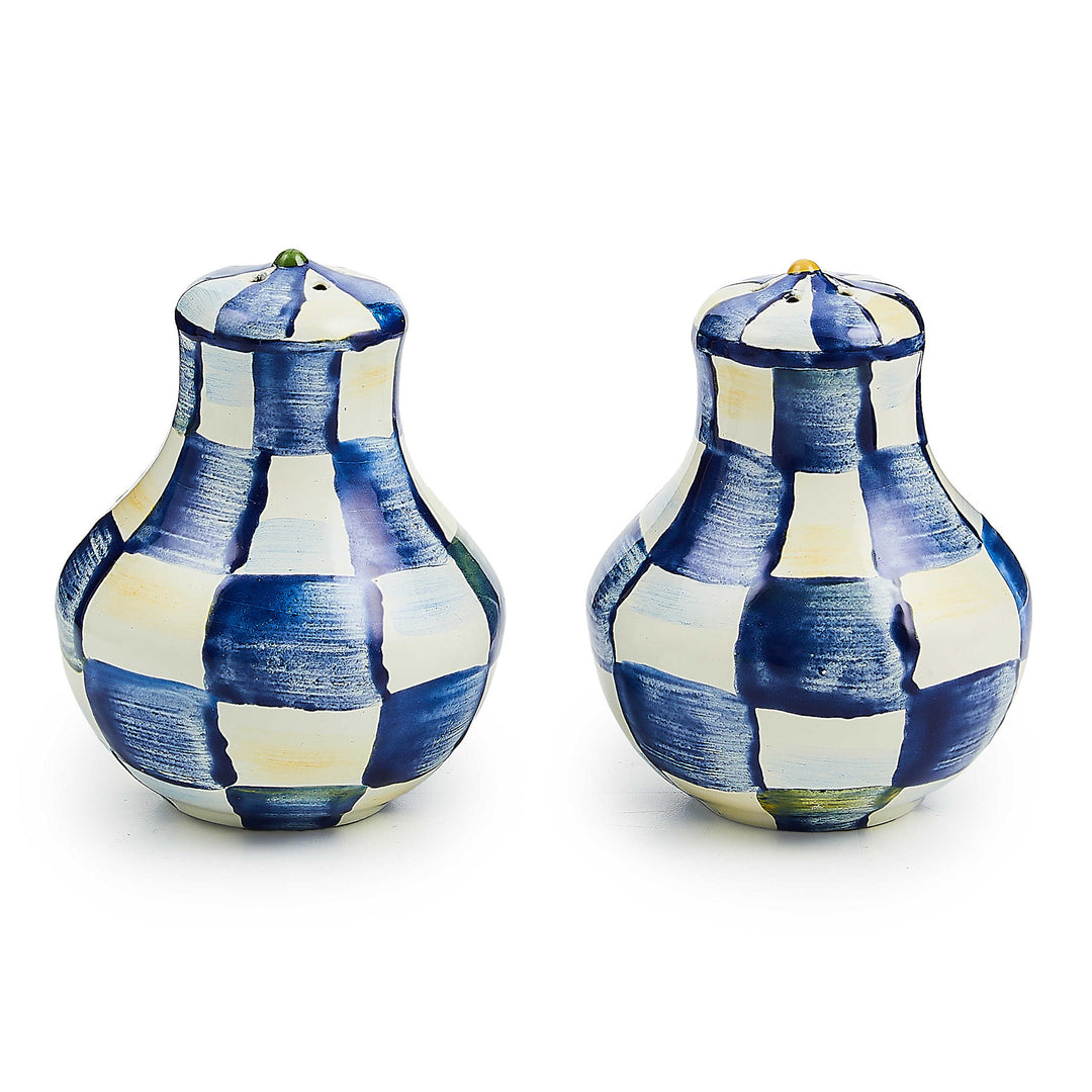 Royal Check Salt & Pepper Shakers - Sold as Set