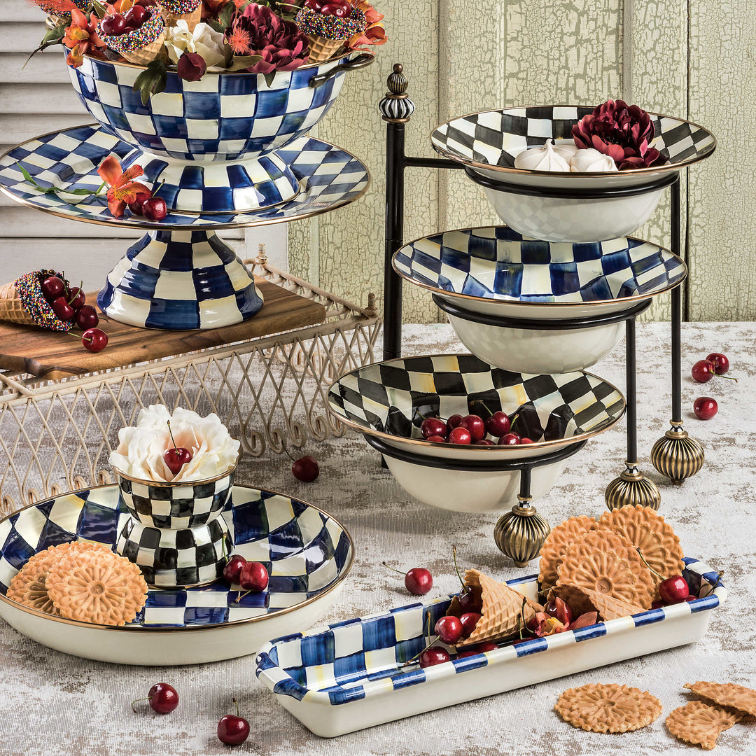 Royal Check Serving Bowl
