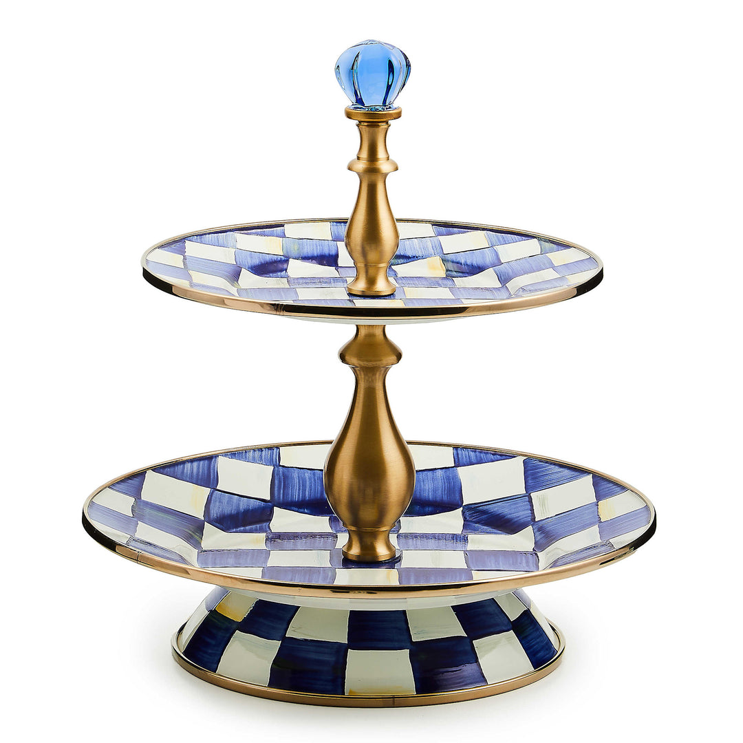 Royal Check Two Tier Sweet Stand
