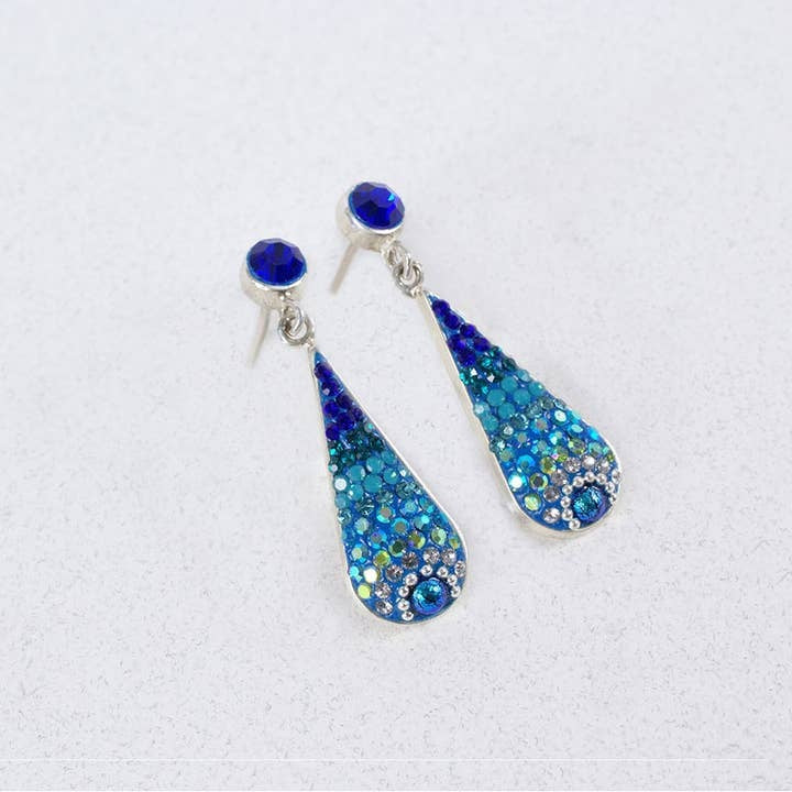 Royal Long Drop Stud Earrings