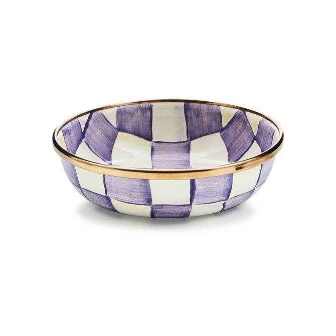 Violet Check Relish Dish