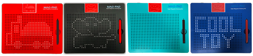 Mag-Pad drawing board with magnetic surface in neutral tone.