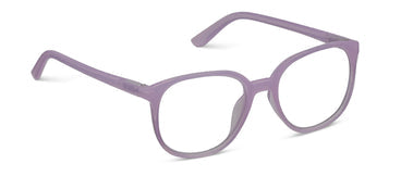 Fruit Punch eyeglasses with thin round frames in juicy multicolor pattern featuring blue light filtering lenses.