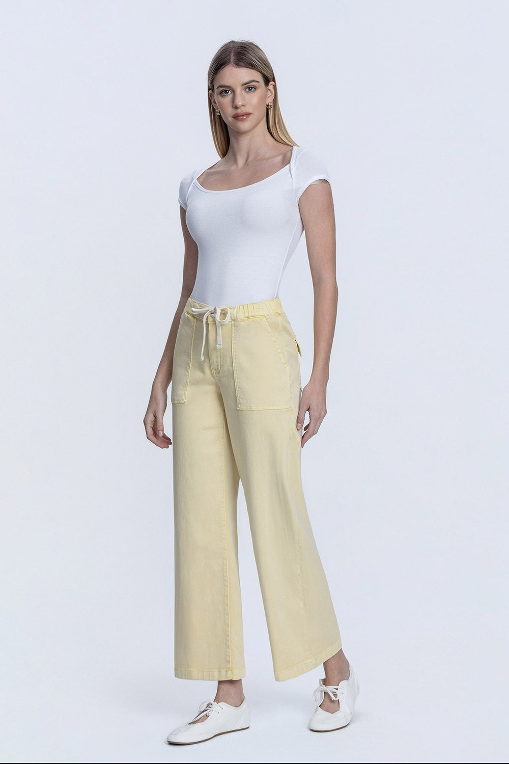Stella High Rise Baggy Wide With Elastic Waistband Drawstring Jeans