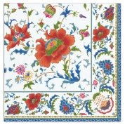 Pack of Caspari triple-ply luncheon napkins featuring museum artwork designs printed in Germany.