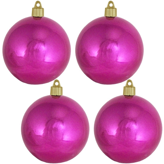 Shiny pink tutti frutti ornament with a glossy finish