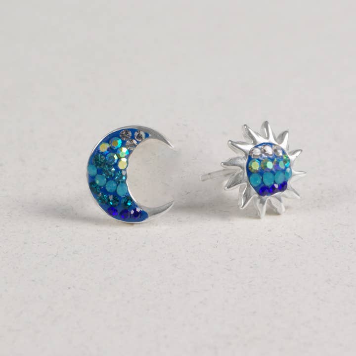 Moon - Sun Stud Earrings