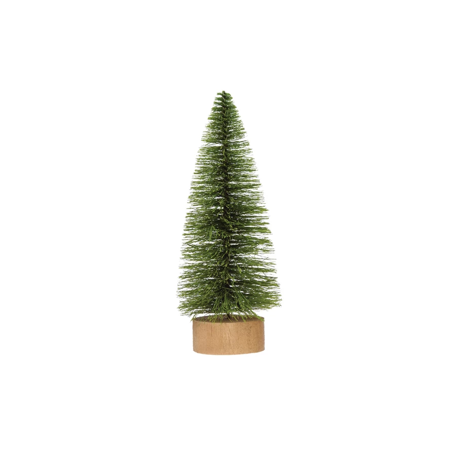 4" Round x 10-1/4"H Sisal Bottle Brush Tree with Wood Base