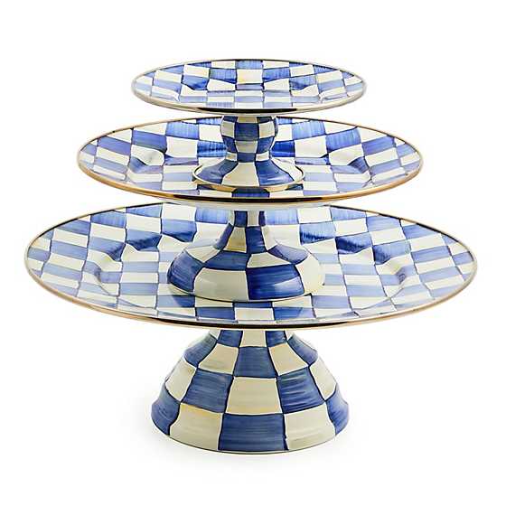 Royal Check Small Pedestal Platter