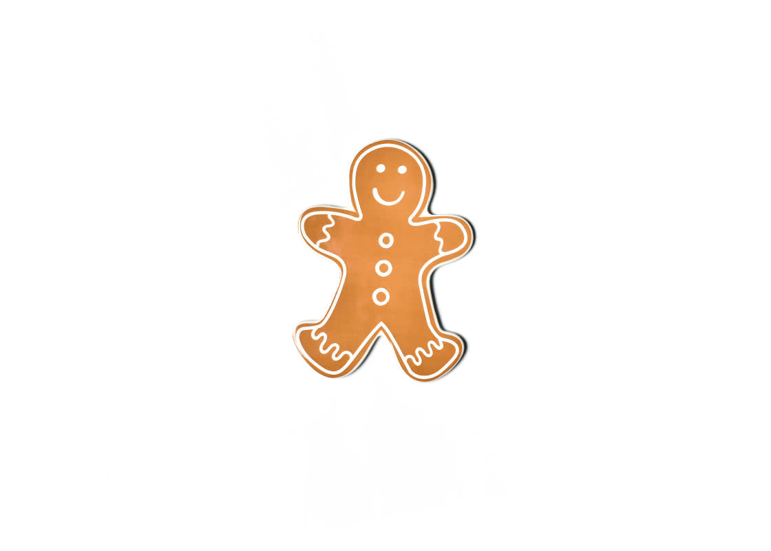 Ceramic gingerbread cookie mini attachment with hook-and-loop fastener