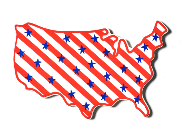 Ceramic Stars and Stripes big attachment with hook and loop fastener