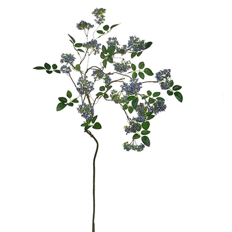 41-inch Purple Blossom spray made of polyester, paper, and plastic with a dark purple color.