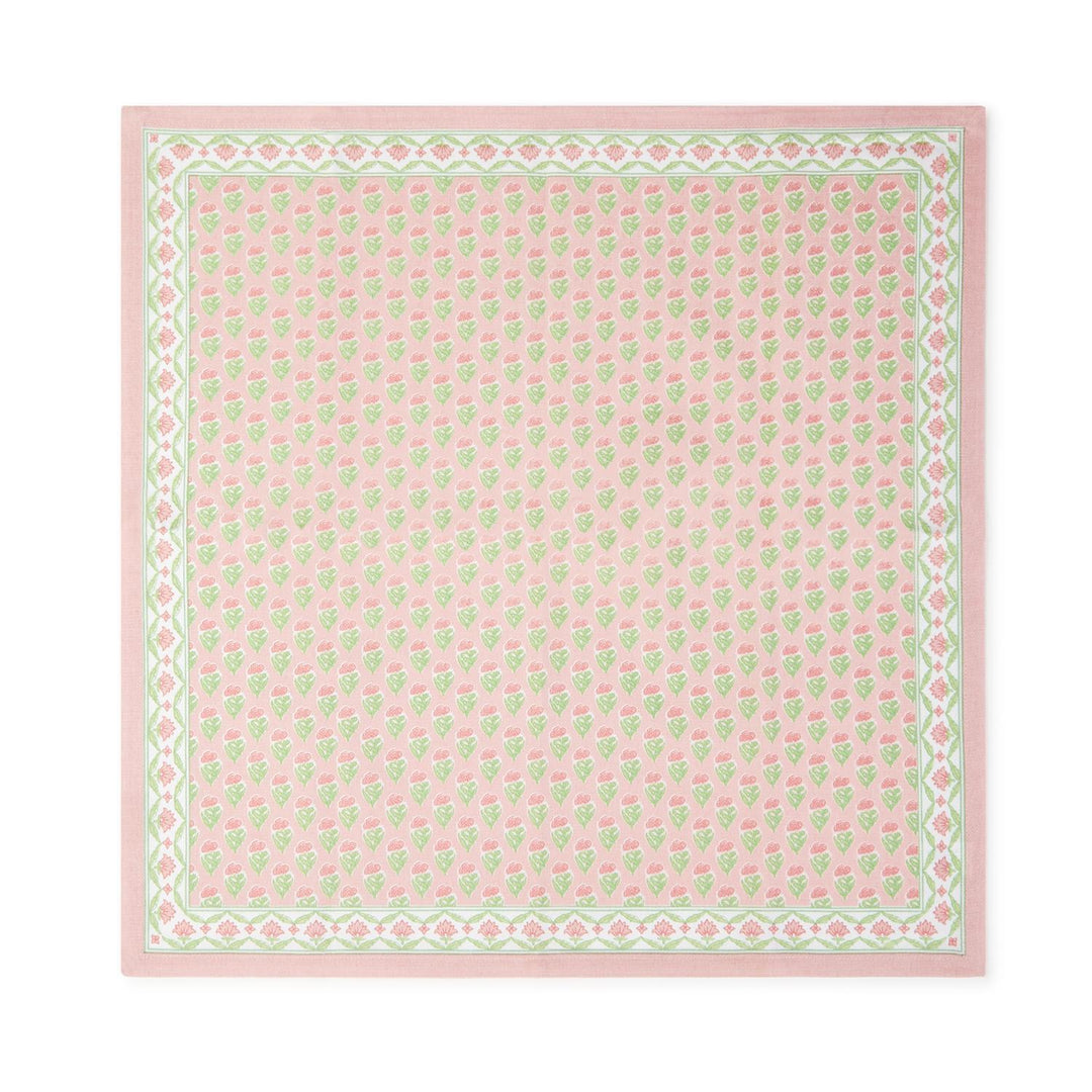 Floral Block Print Cloth Napkins - Sold as Set