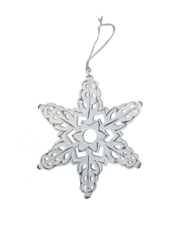 6.5" Etched Snowflake Ornament