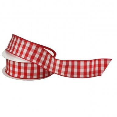 2.5"X10 Yard Country Check With Felt Ribbon
