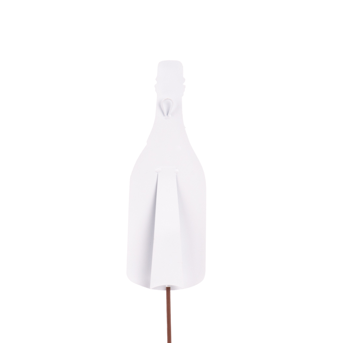 Beck's Be Mine Champagne wine stake with a champagne flute graphic on white background.