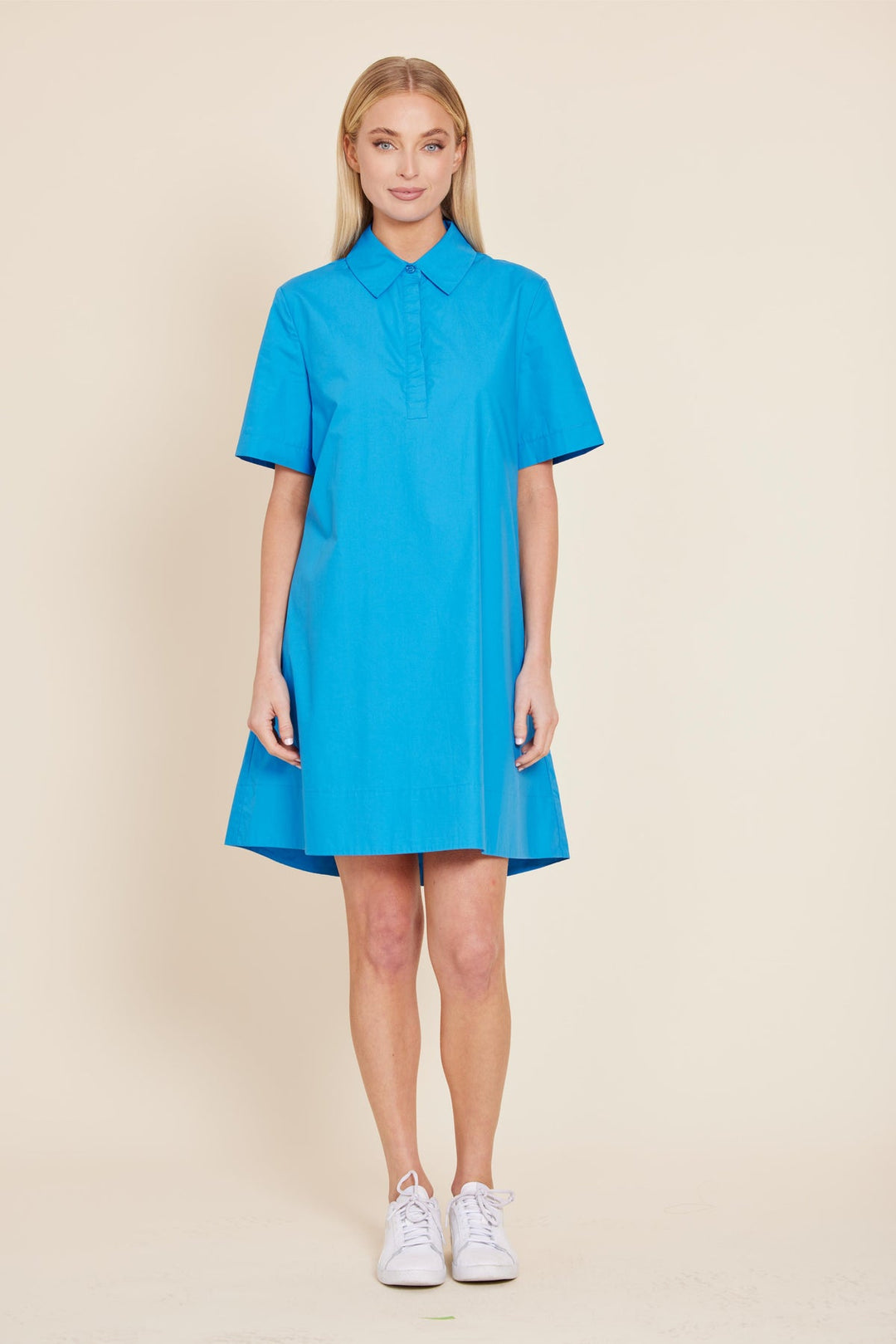 Chloe Poplin Shirt Dress with Back Inverted Pleat