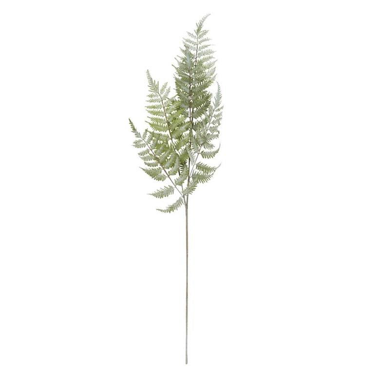 36-inch green plastic ostrich fern stem with iron wire support