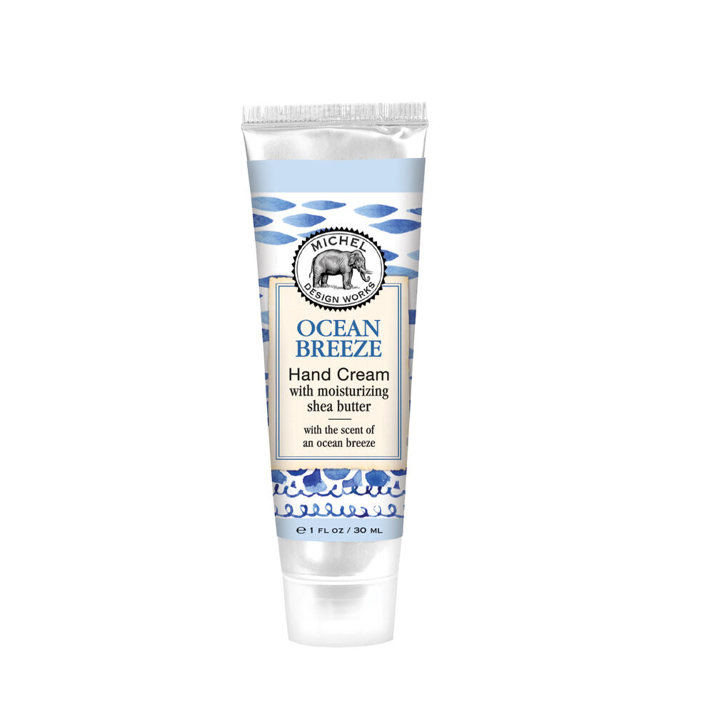 Mini tube hand cream in honey almond scent with sweet almond fragrance notes.