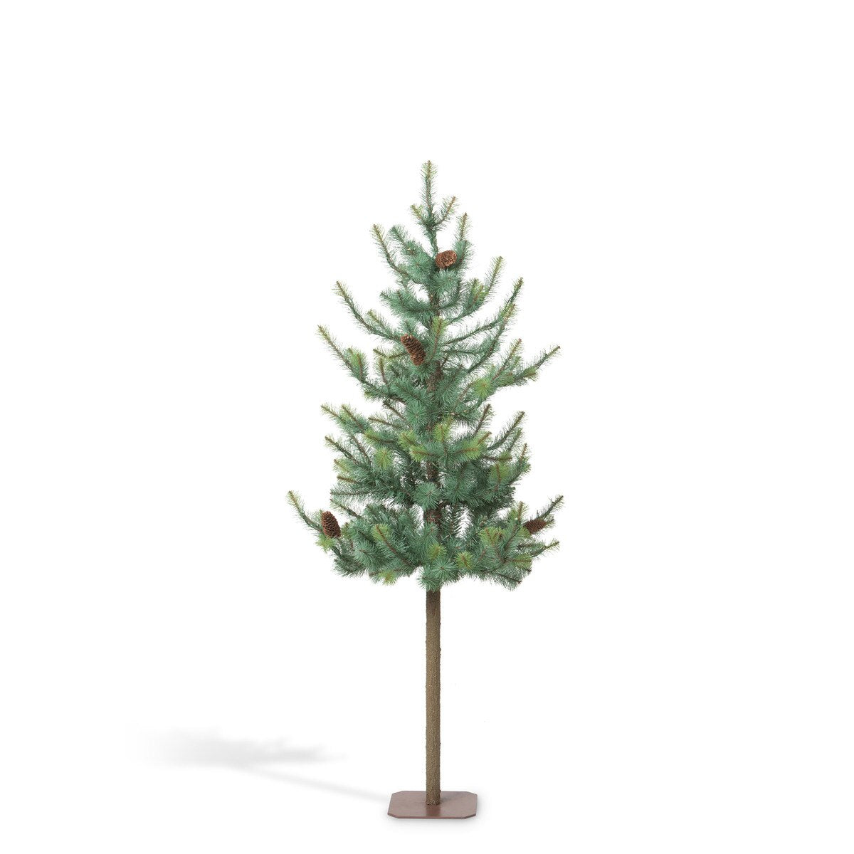 Blue Spruce Alpine Tree artificial plant made with plastic, wire, and metal components.