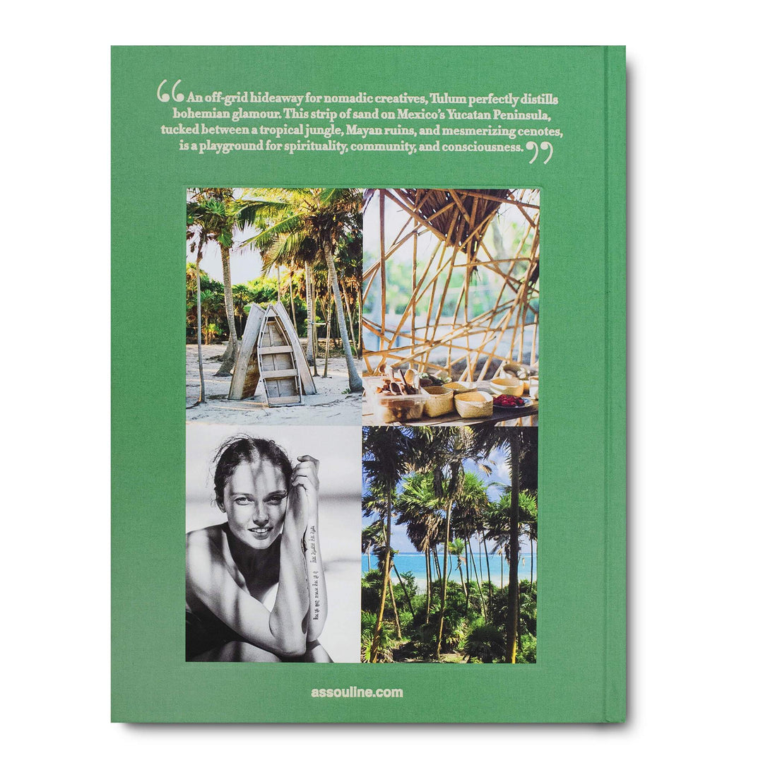 Hardcover book titled Tulum Gypset with a cloth cover featuring illustrations.