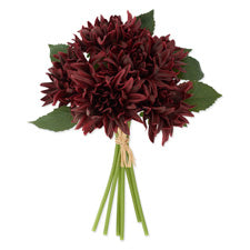 12 Inch Burgundy Real Touch Dahlia Bundle (6 Stems)